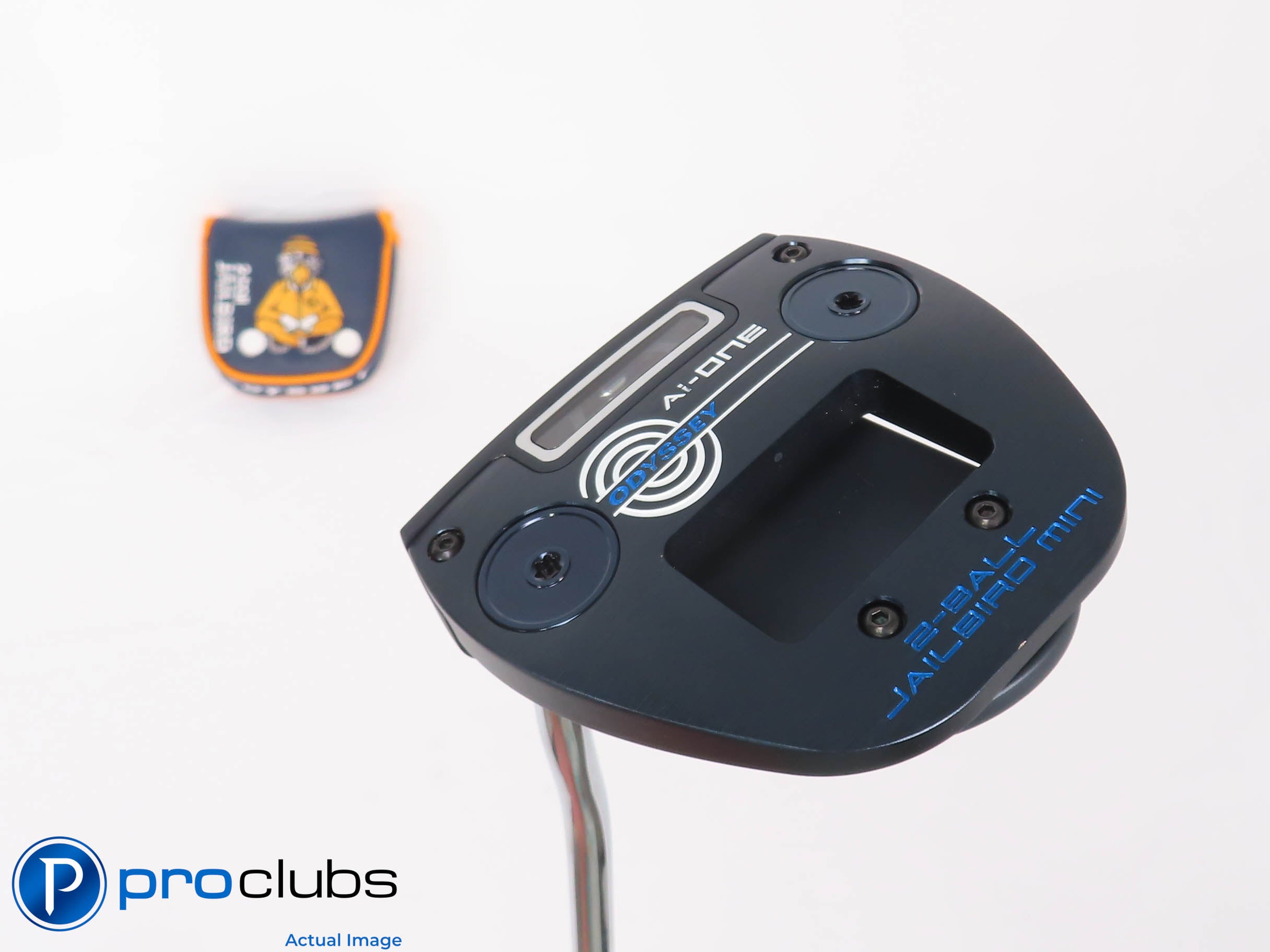 Excellent Left Handed Odyssey Ai-One 2-Ball Jailbird Mini 35" Putter w/HC 450981