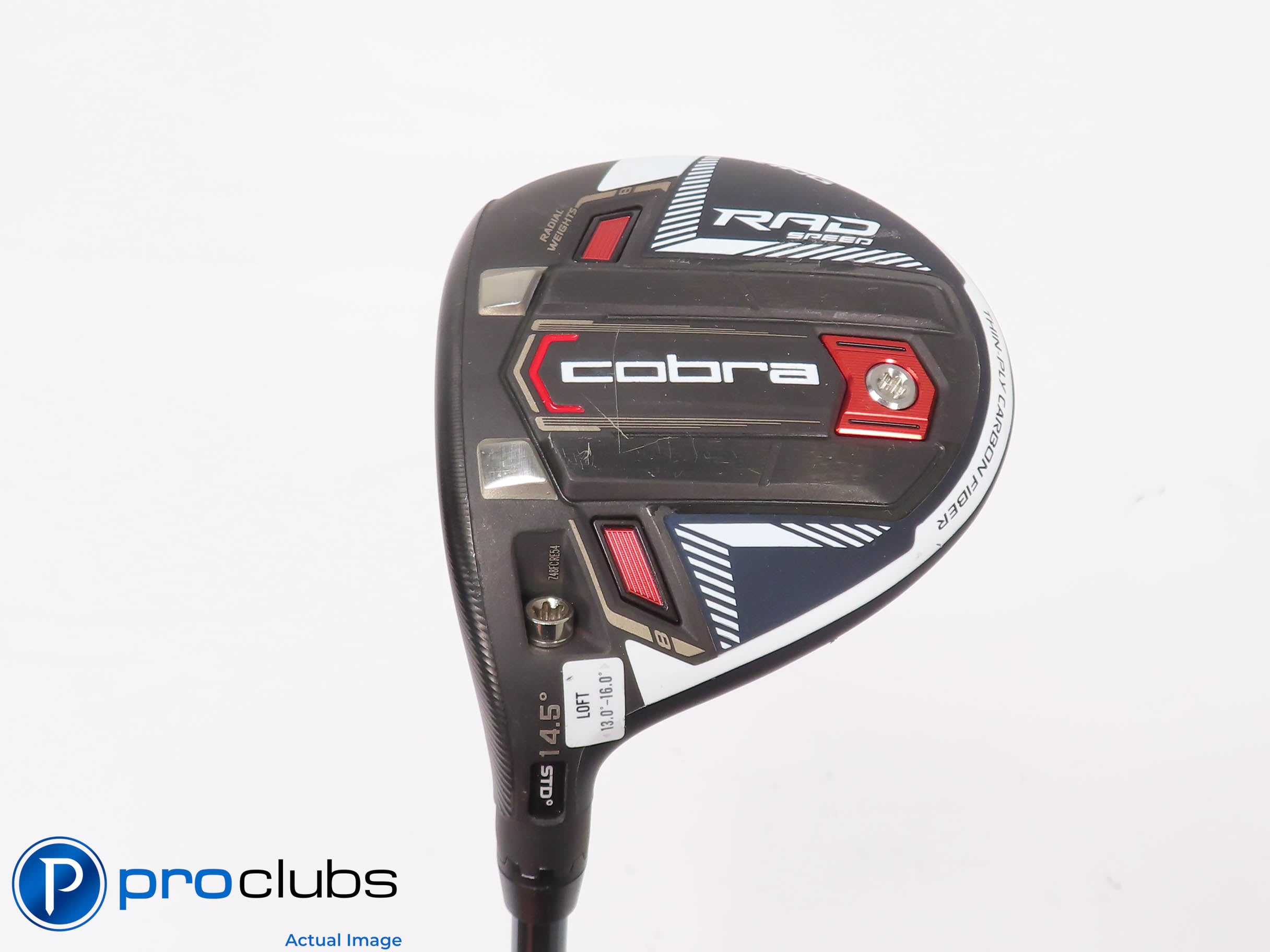 Left Handed Cobra Rad Speed 14.5* 3 Wood - LINQ Red 5F2 Senior Flex - 451101