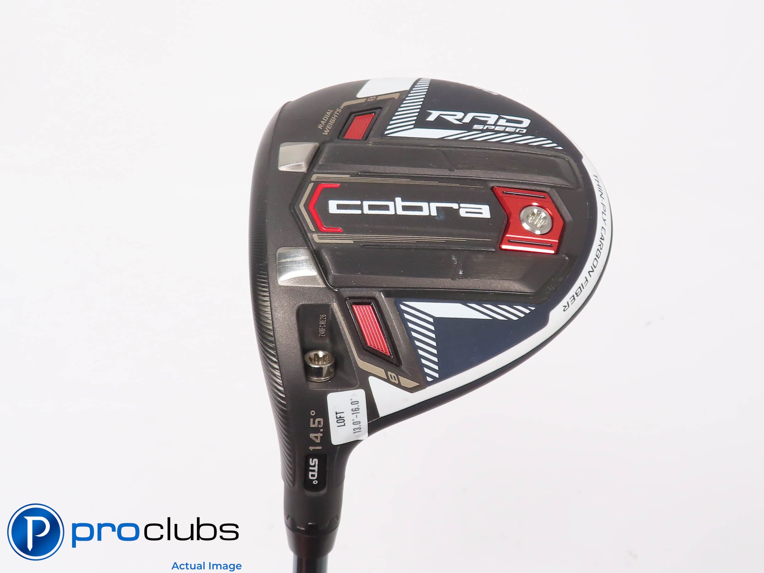 Left Handed Cobra Rad Speed 14.5* 3 Wood - LINQ Blue 7F5 Extra Stiff - 451102