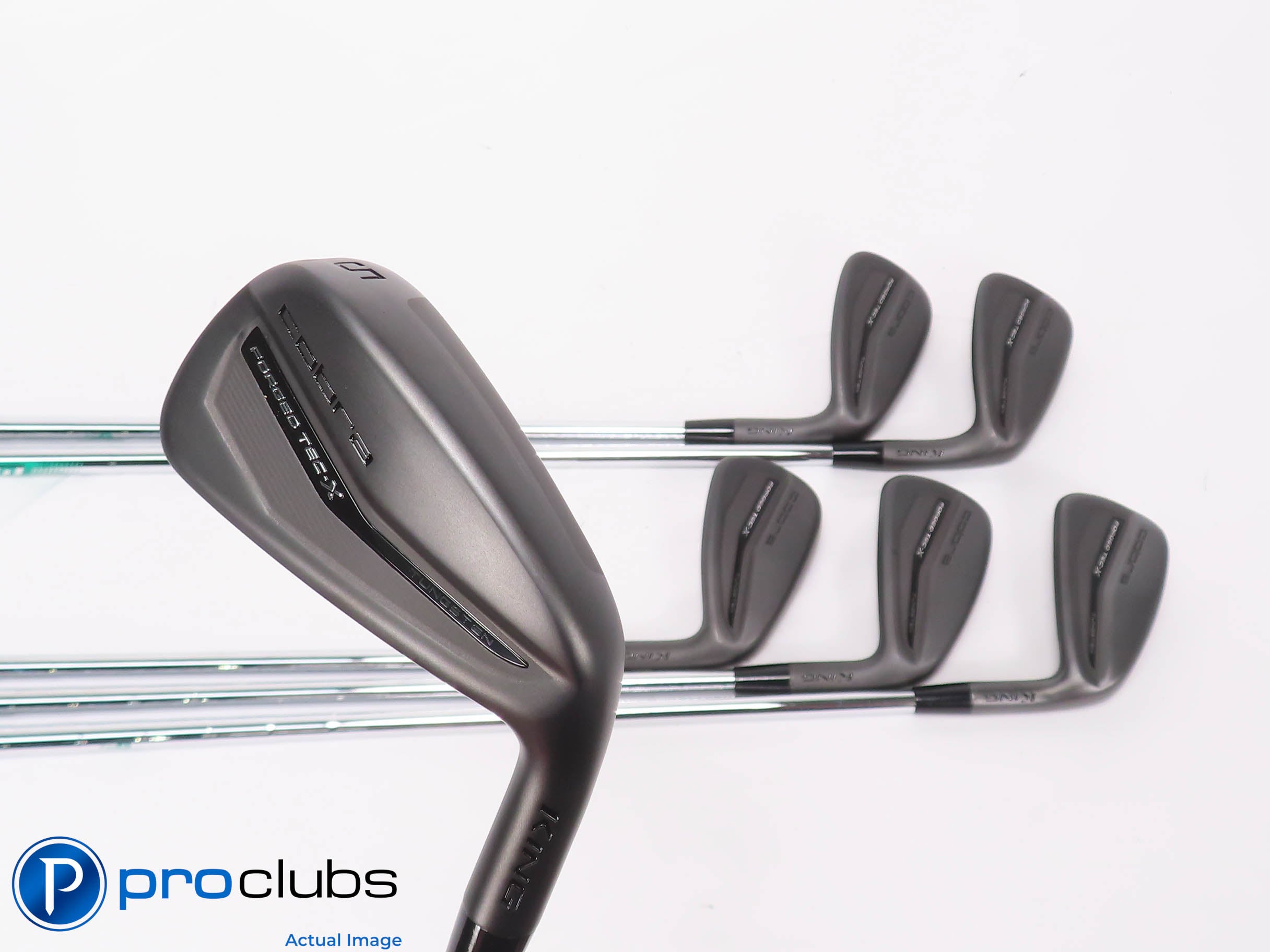 Mint COBRA '23 KING Forged Tec-X Black 5-PW IRON SET - Regular Flex Steel -1/2'