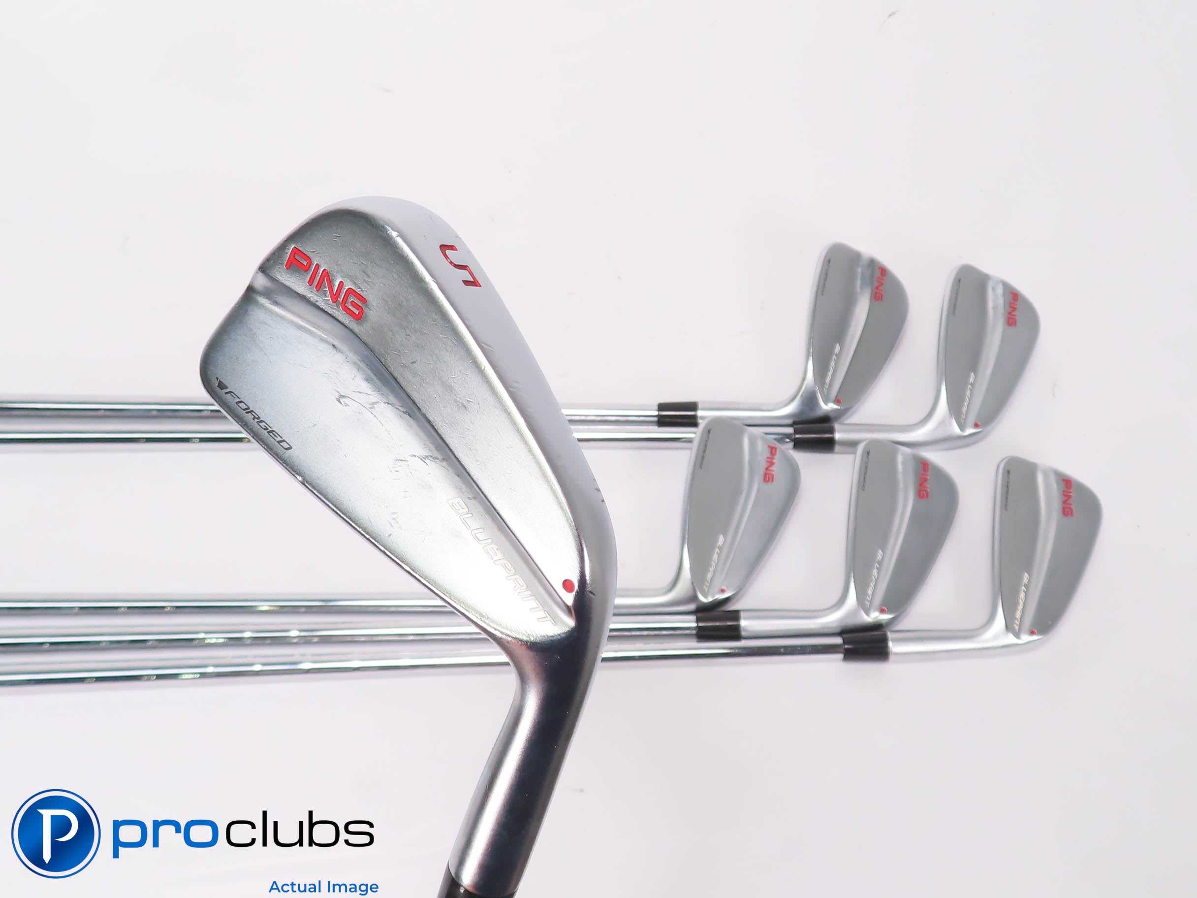 Ping Blueprint 5-PW IRON SET Red Dot - NSPro 850GH Stiff Flex Steel +1/2" 450795