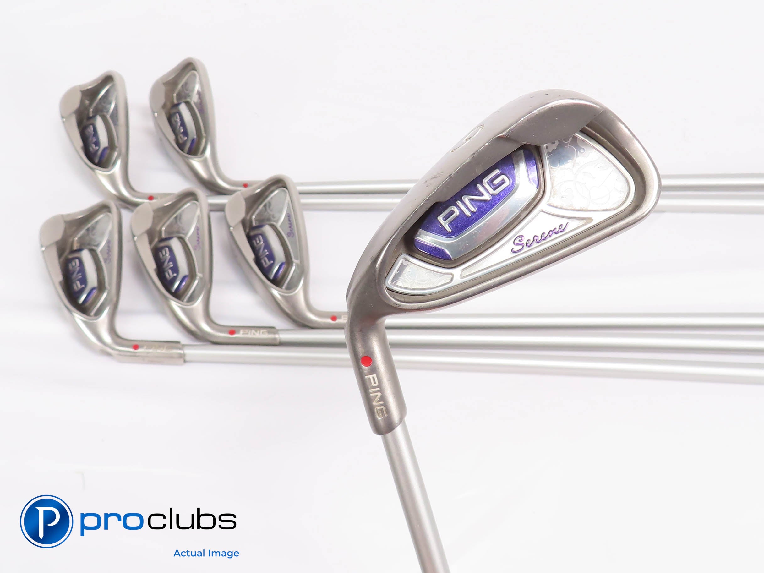 Left Handed Ladies Ping SERENE 6-PW,SW IRON SET Red Dot Ladies Flex -1/2" 447141