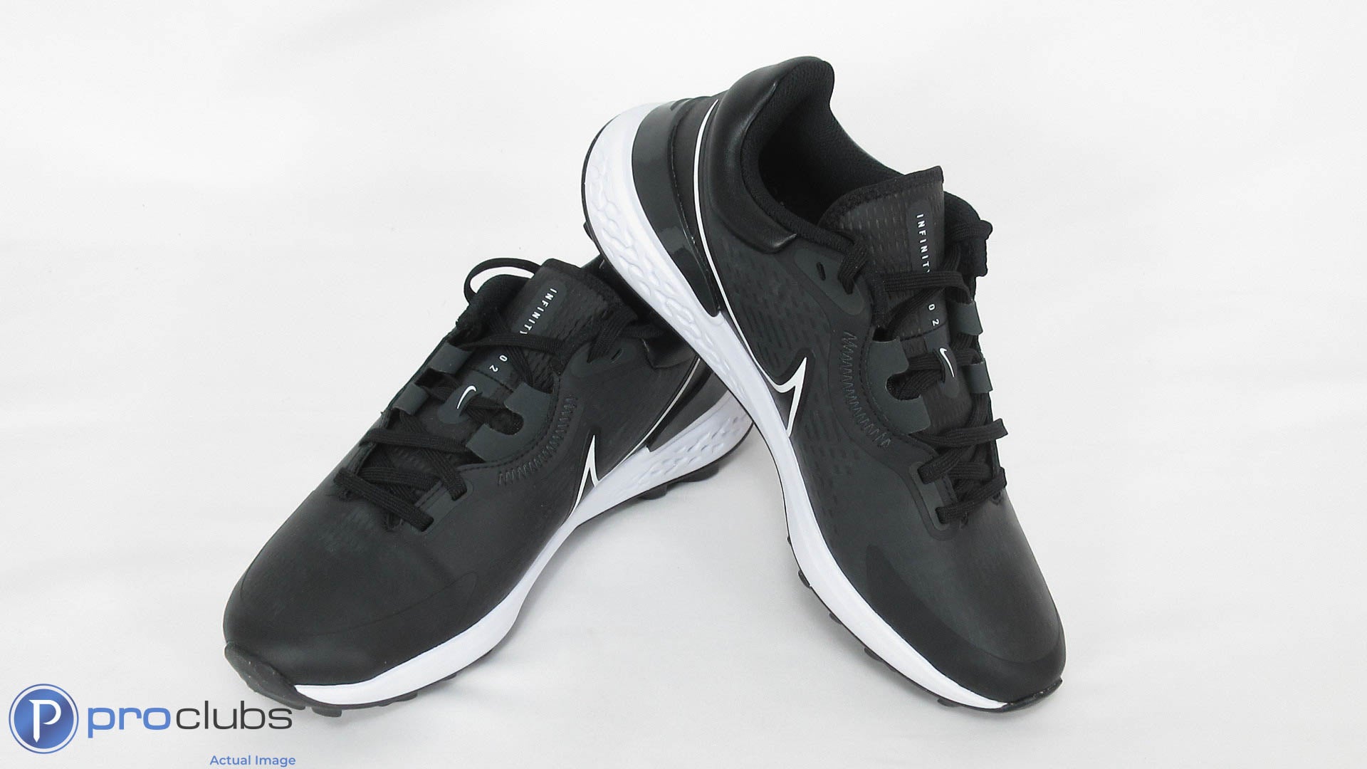New! Nike Infinity Pro 2 Golf Shoe Size 7 Black/White - 408619
