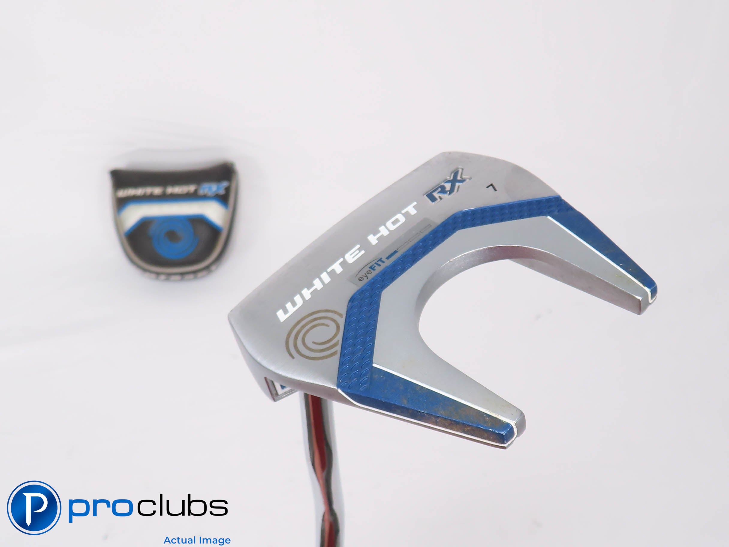 Nice Left Handed Odyssey White Hot RX #7 Double Bend 35" PUTTER w/Cover 451571