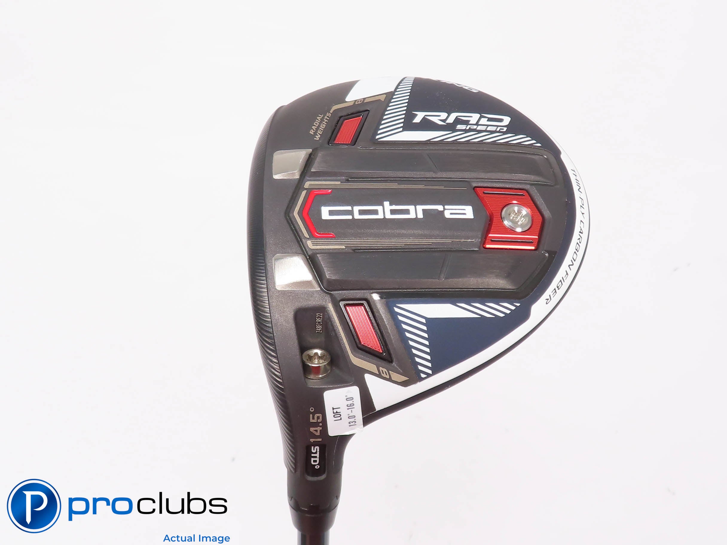 Left Handed Cobra Radspeed Peacoat 14.5* 3 Wood - LINQ White 7F4 Stiff - 451151