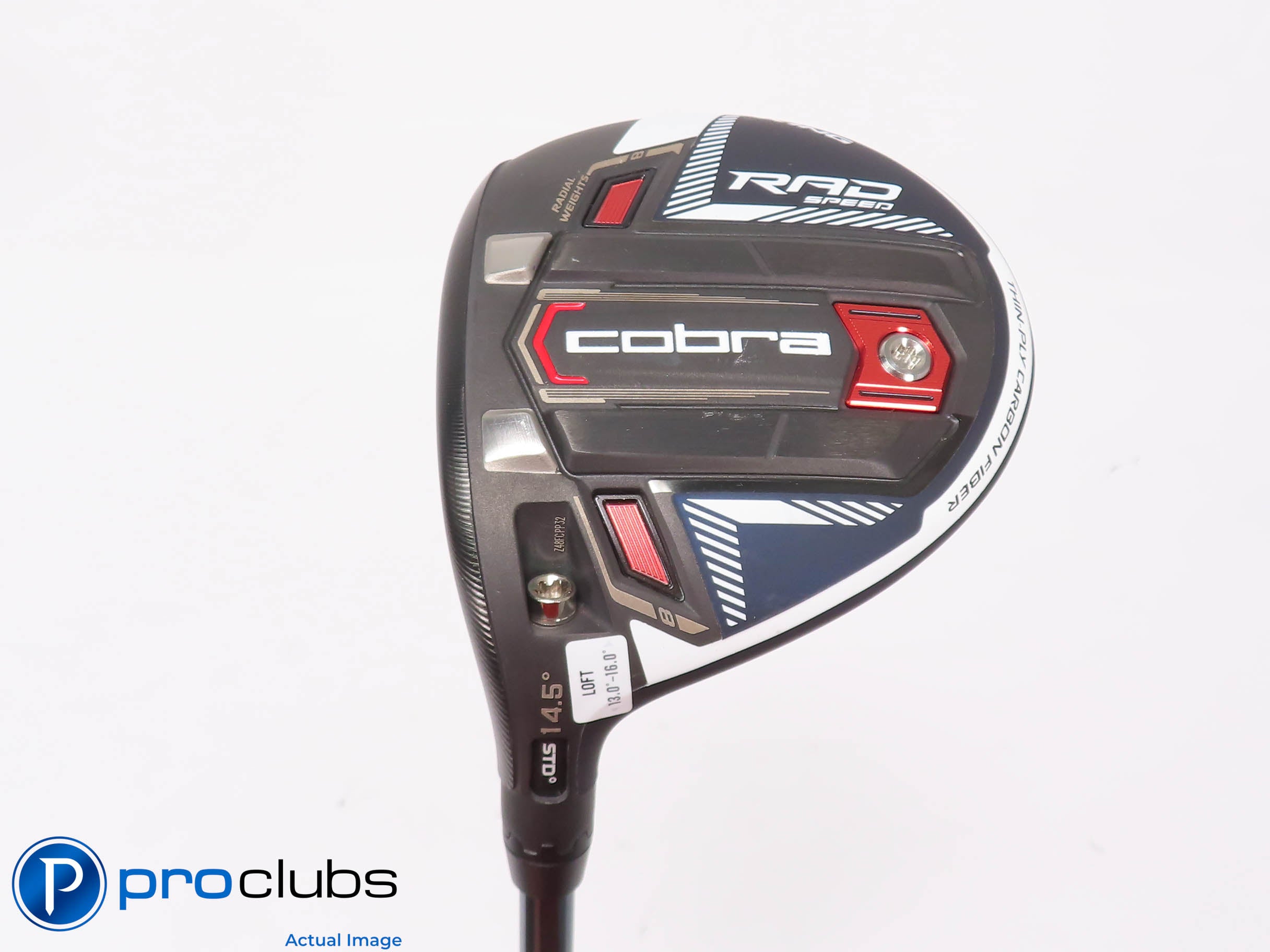 Left Handed Cobra Radspeed Peacoat 14.5* 3 Wood - LINQ White 7F4 Stiff - 451154
