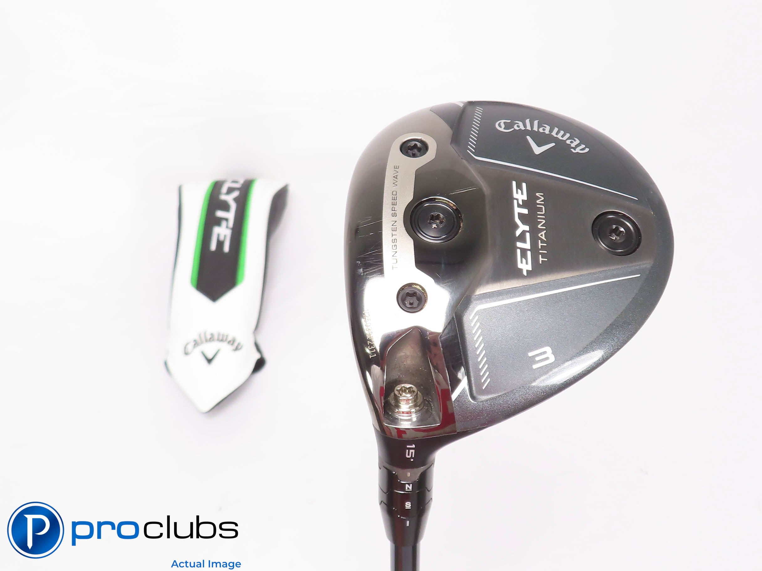 Left Handed Callaway ELYTE Titanium 15* 3 Wood w/HC - UST LINQ Blue Stiff 451411