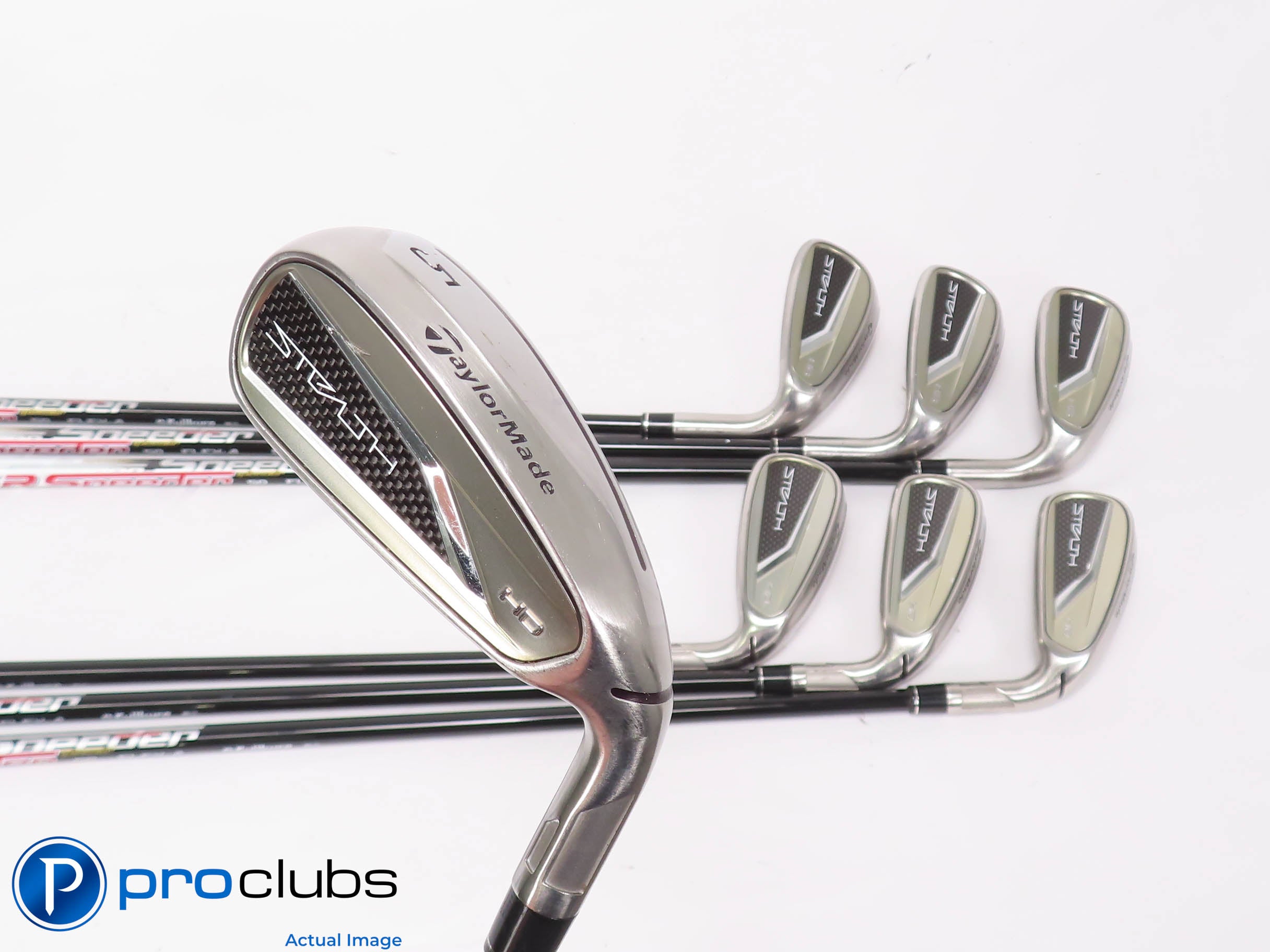 Nice TaylorMade STEALTH HD 5-PW,AW IRON SET Speeder Senior Flex Graph -1" 450154