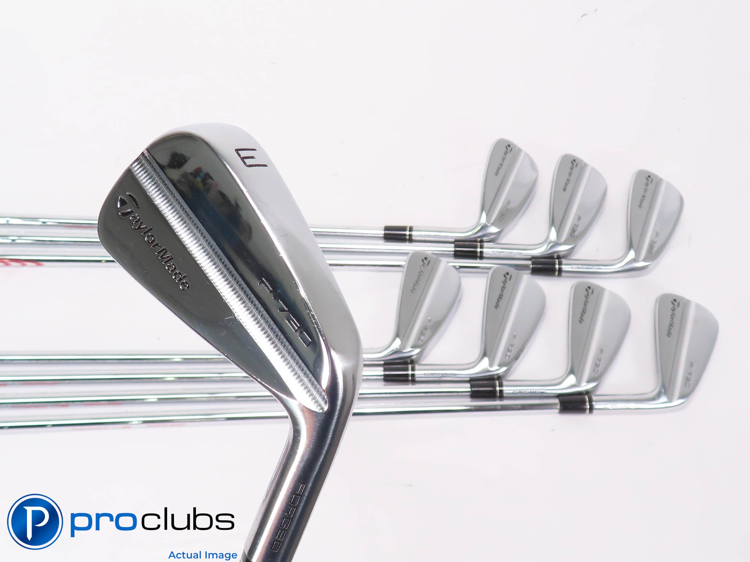 Nice TaylorMade P-730 Forged 3-PW IRON SET - Modus 120 X-Flex Steel +1/2" 451494