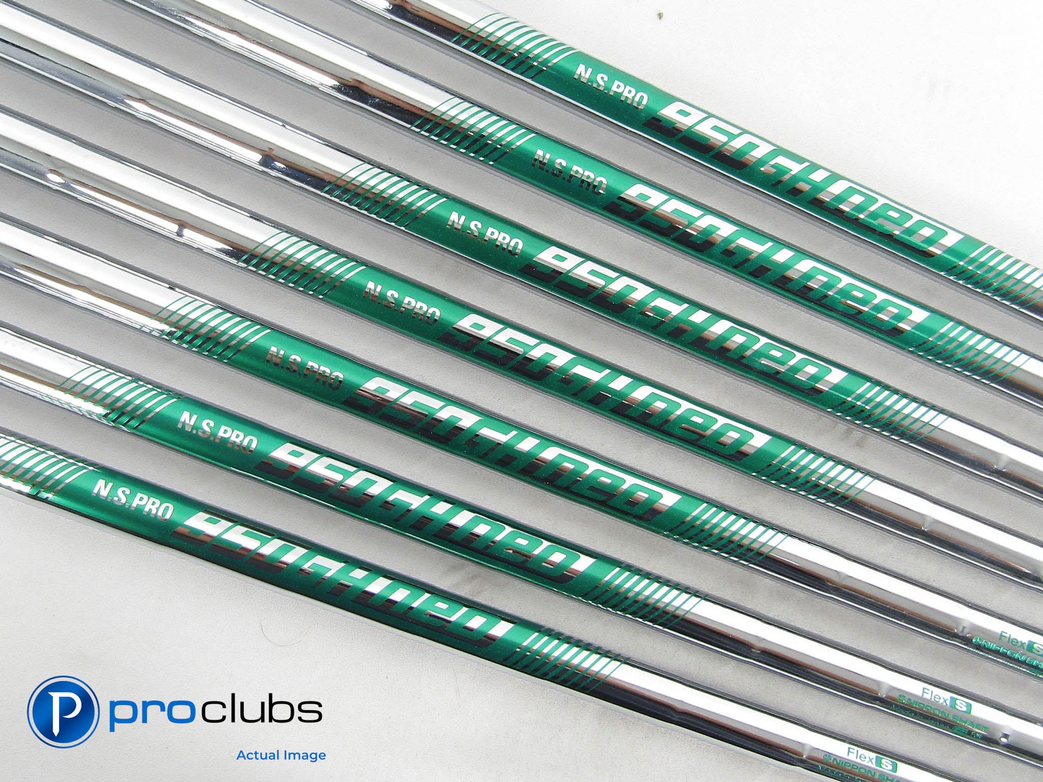 NIPPON N.S. PRO 950GH NEO Stiff Flex Steel Iron Shafts (4-PW) .355 Tip #447001