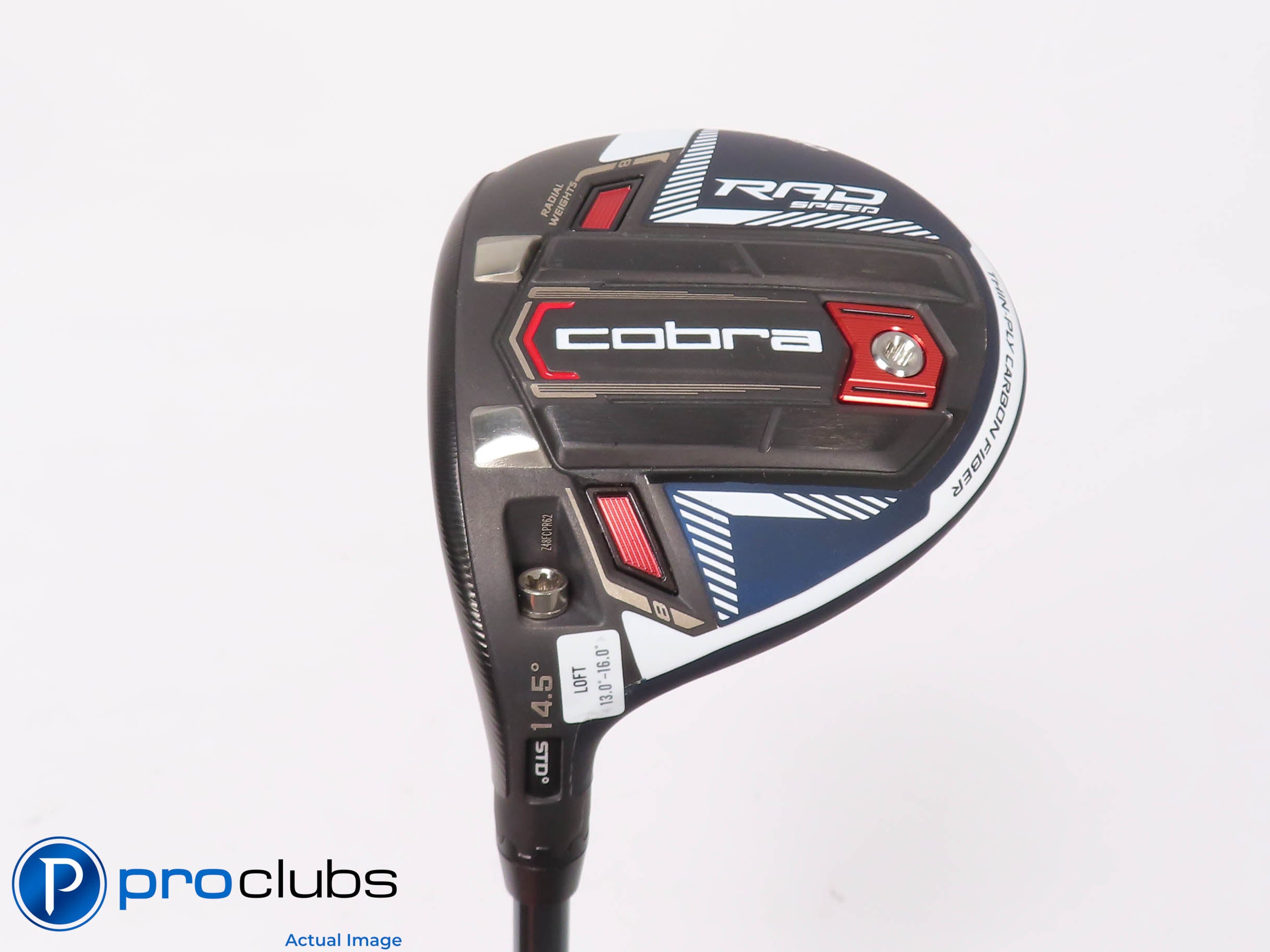 Left Handed Cobra RAD Speed 14.5* 3 WOOD Peacoat - LINQ 7F4 Stiff Flex 451130