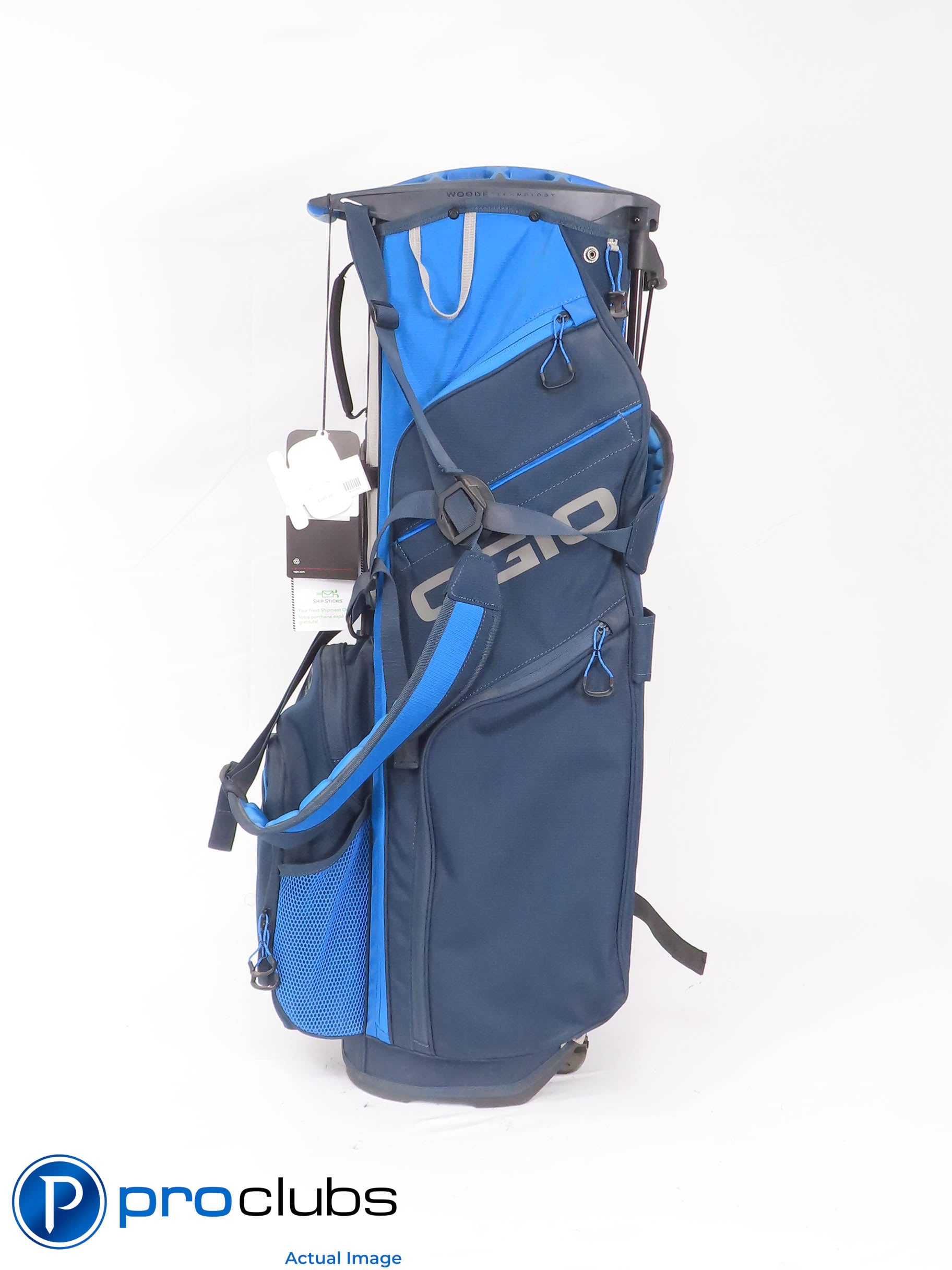 Mint! OGIO Woode 8-Way Navy / Blue Cart Bag w/ Rain Hood #452200