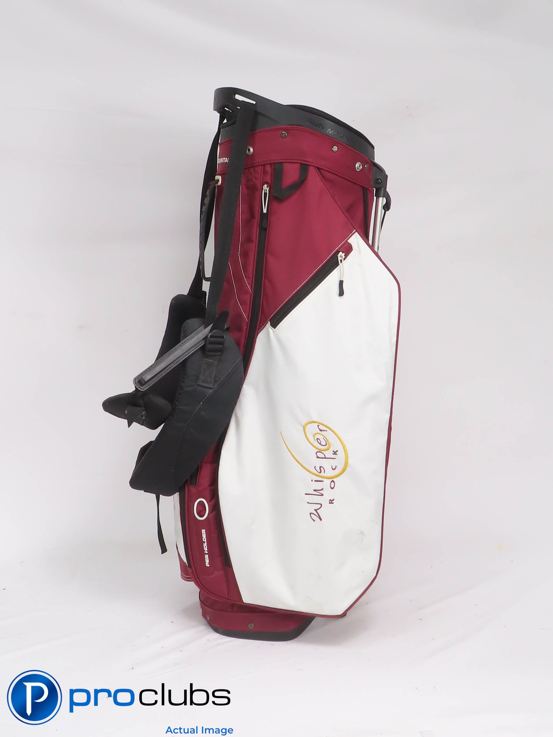 Sun Mountain Carry / Stand Golf Bag w/Rainhood - Maroon/White w/Club Logo 449648