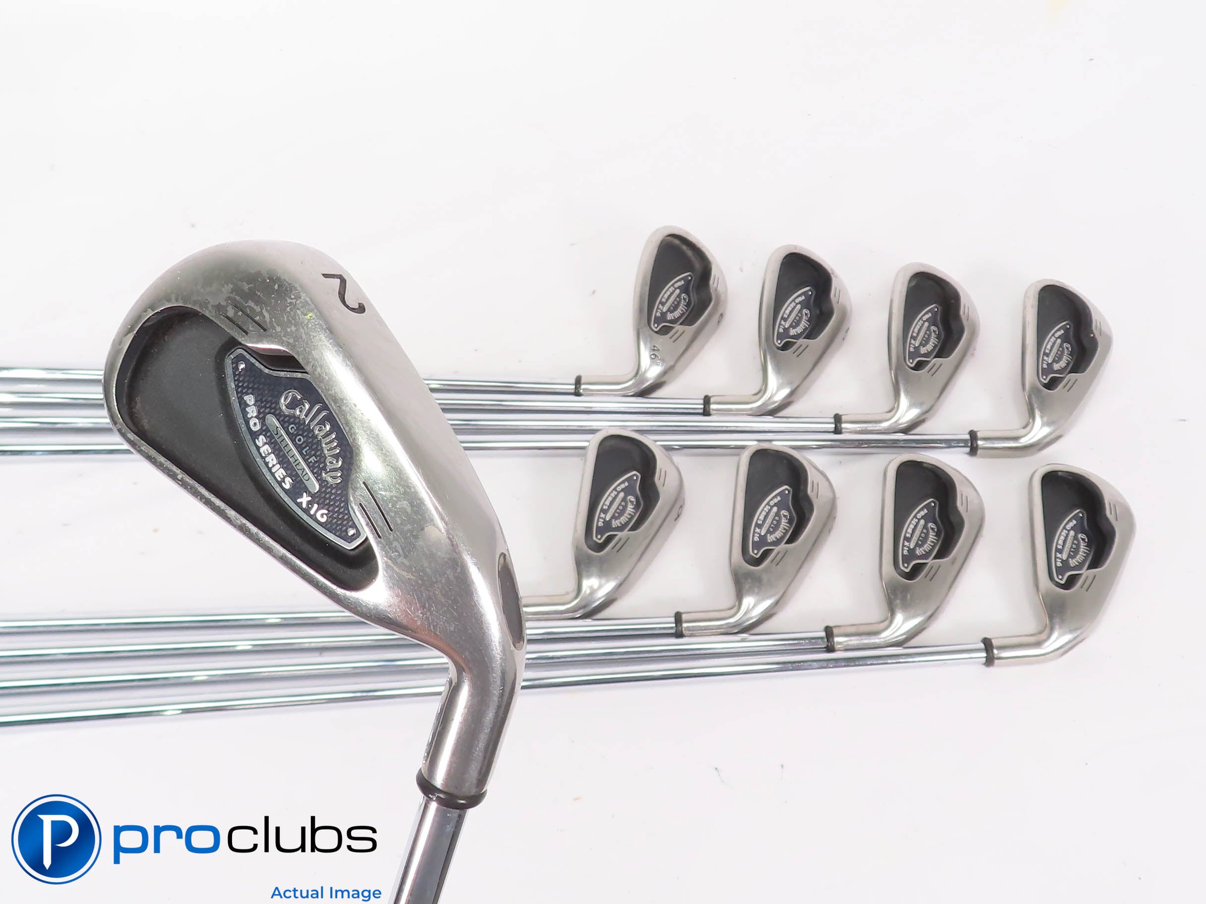 Callaway Steelhead X-16 Pro Series 2-PW IRON SET - Rifle Stiff Flex Steel 449594
