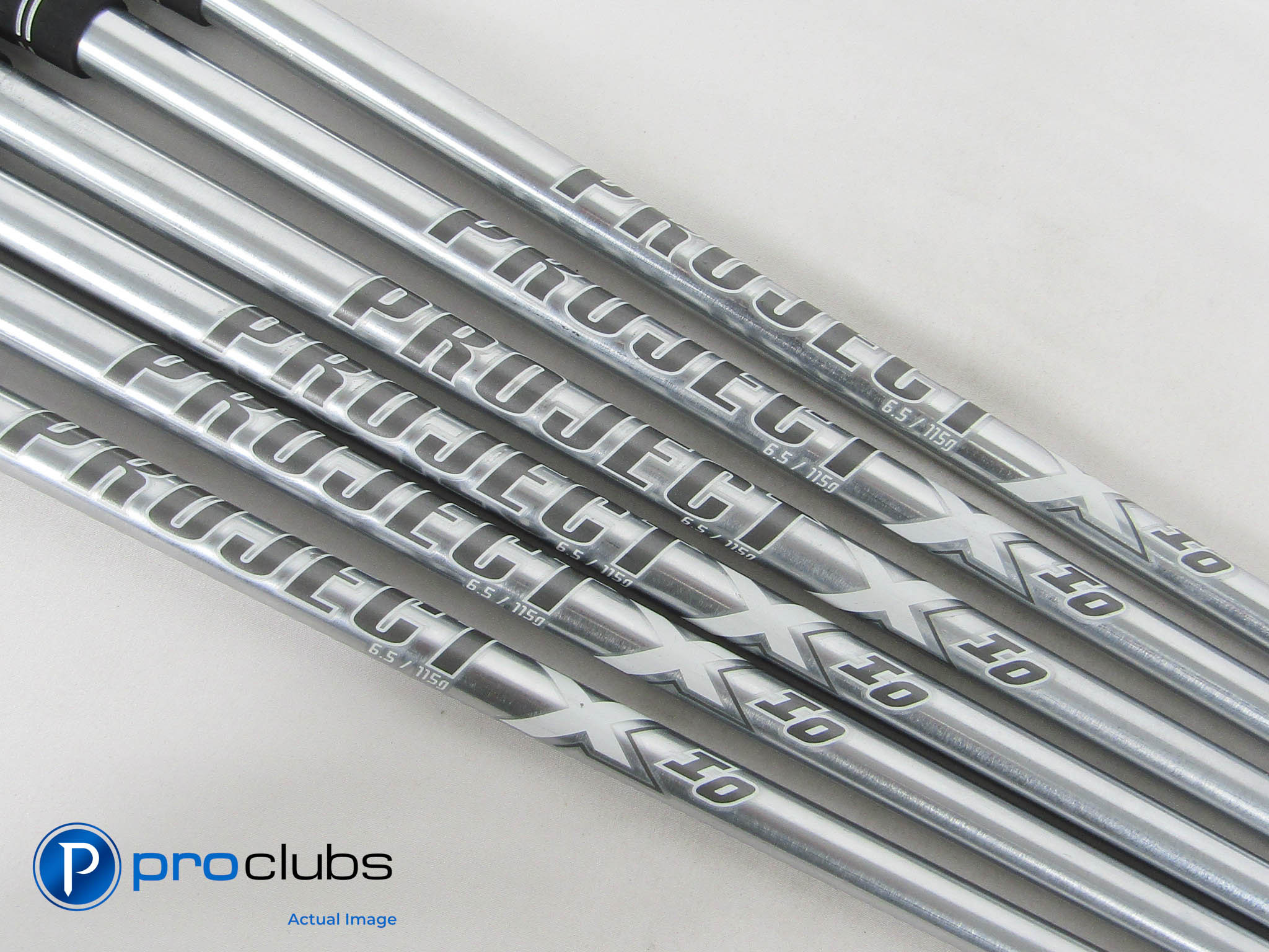 6pc Project X IO 115g 6.5 X-flex Stell Iron Shaft Set (5-PW) .355" Tip #448093
