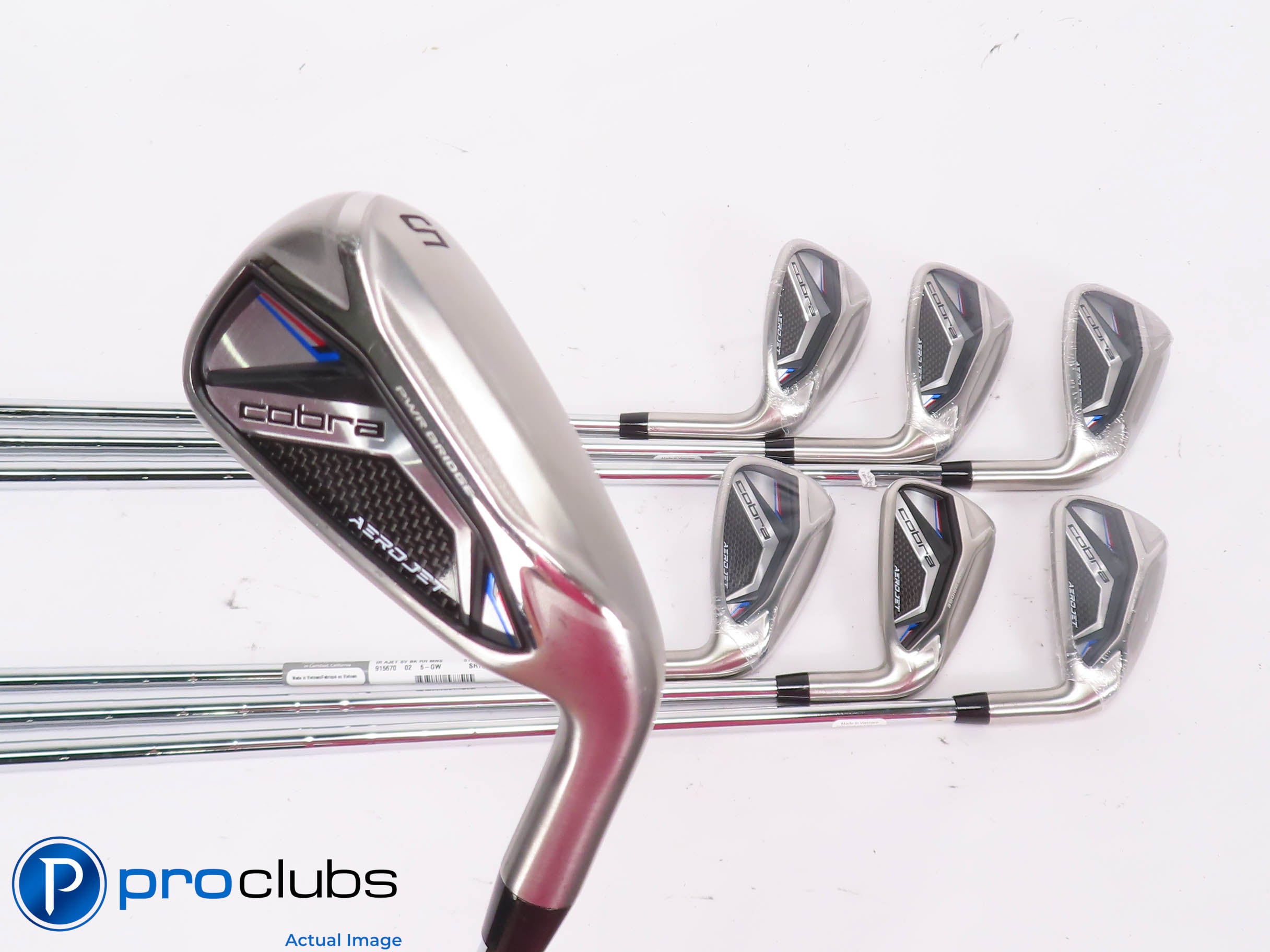 NEW Cobra AEROJET 5-PW,GW IRON SET - KBS Tour Lite Regular Flex Steel 454501