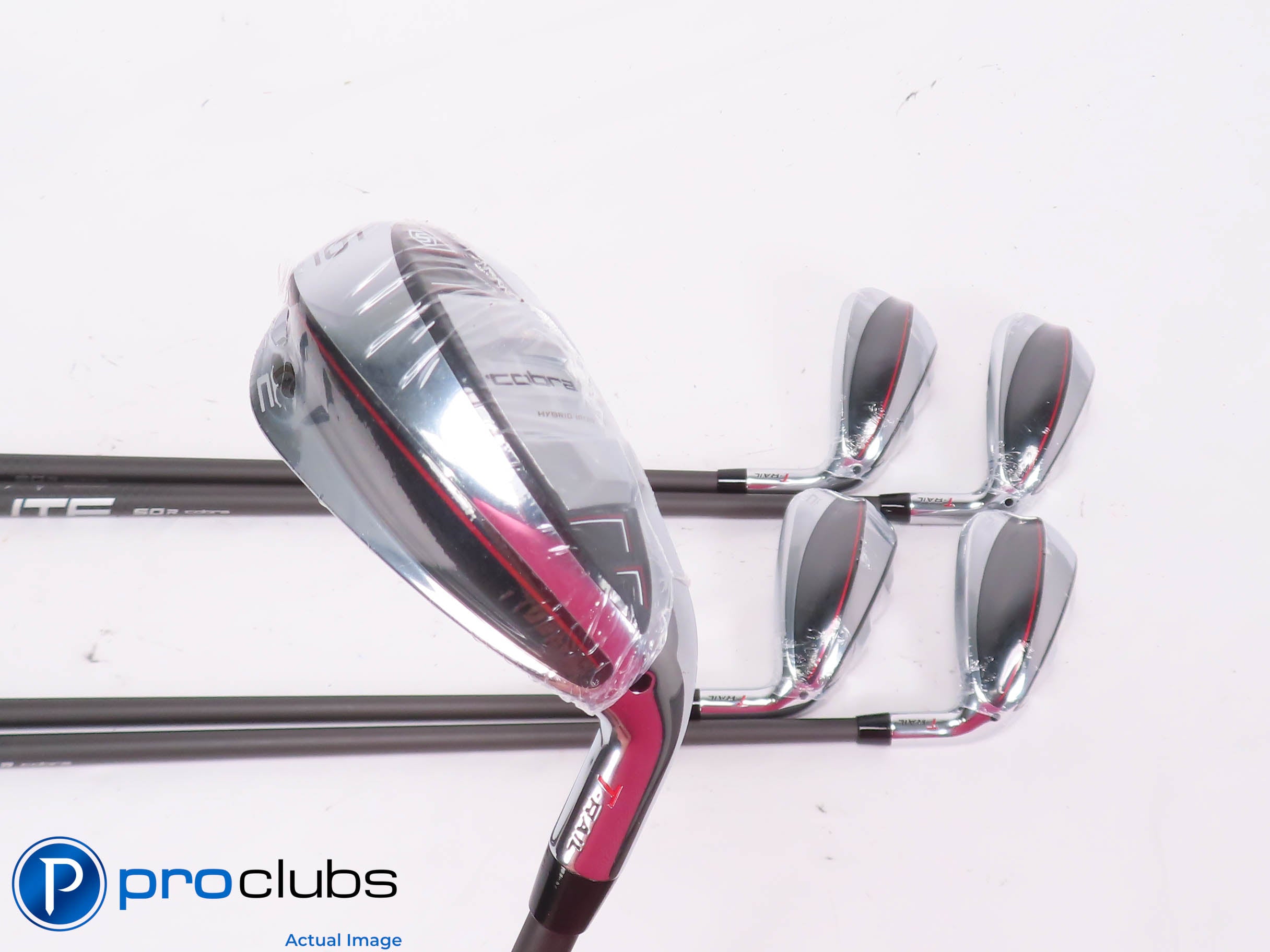 NEW Cobra '23 T-RAIL 6-PW Hybrid IRON SET -Cobra 50 Regular Flex Graphite 454497