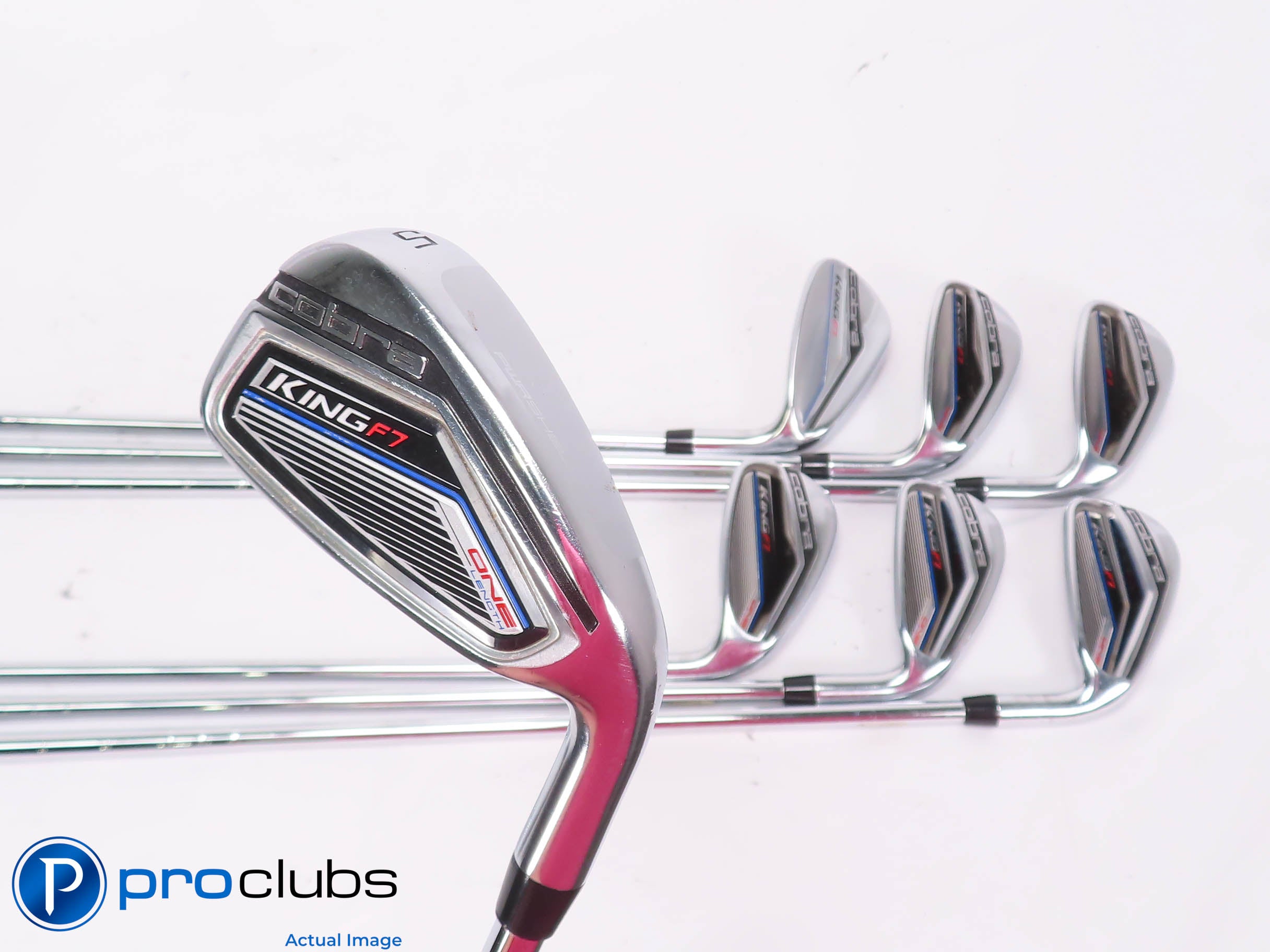 Nice Cobra KING F7 ONE Length 5-PW,GW IRON SET - Cobra Regular Flex Steel 452692