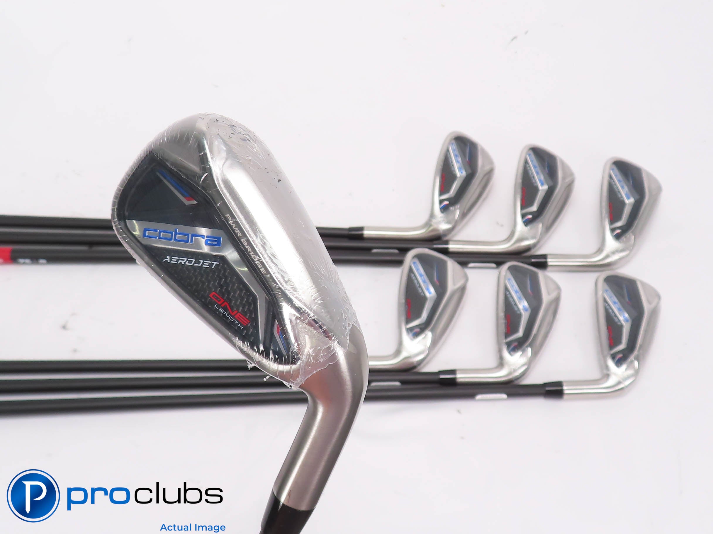 NEW Cobra AEROJET ONE Length 5-PW,GW IRON SET - KBS Regular Flex Graphite 454507