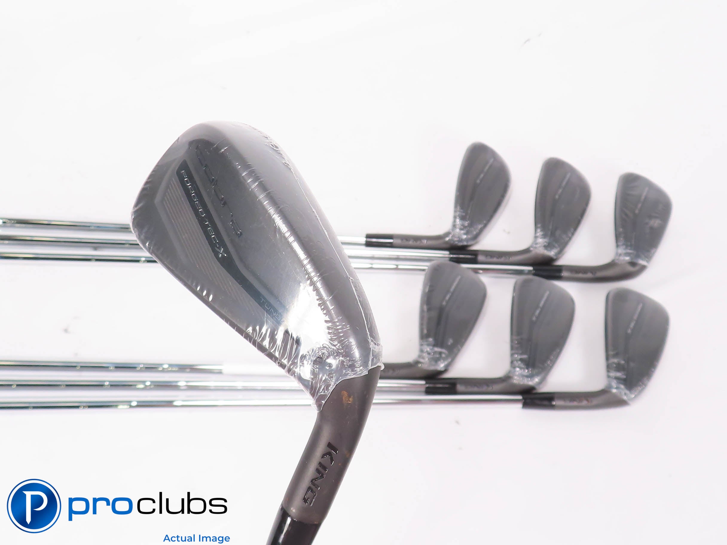 NEW Cobra '23 KING Forged Tec-X Black 5-PW,GW IRON SET - Stiff Flex Steel 454481