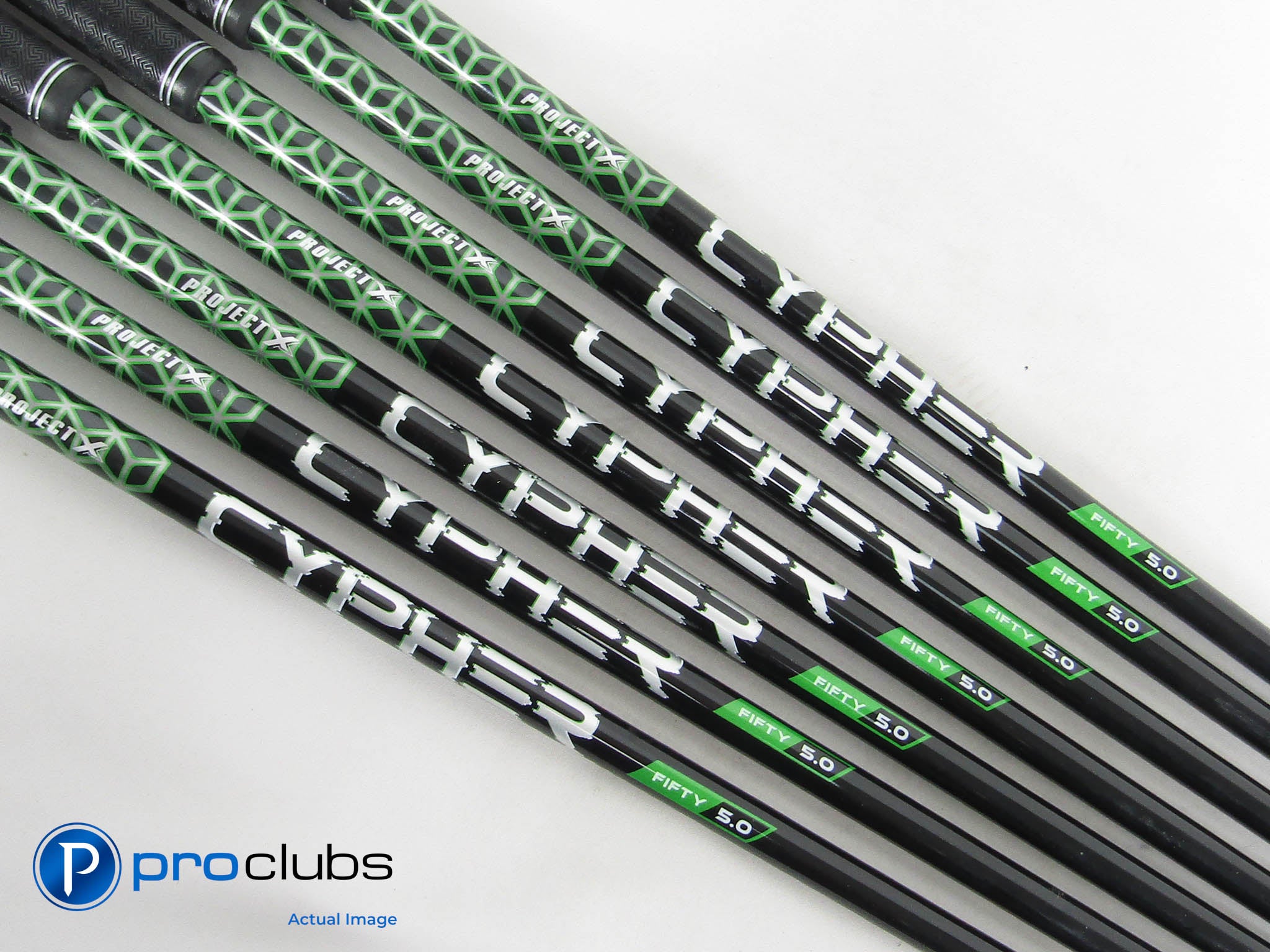 7pc Project X CYPHER Fifty 5.0 Senior Flex Graphite Iron Shaft Set .355" Tip 454638