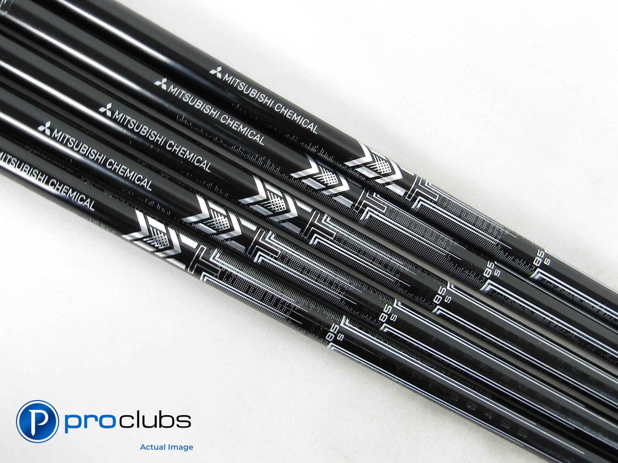 Mitsubishi MMT 85 Stiff Flex Graphite Iron Shafts (6-PW) .355" Tip #452076