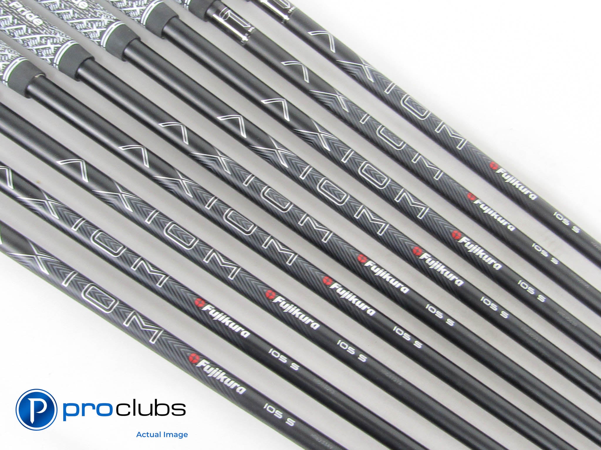 9pc Fujikura AXIOM VeloCore 105 Stiff Flex Graphite Iron Shaft Set .355" 453474