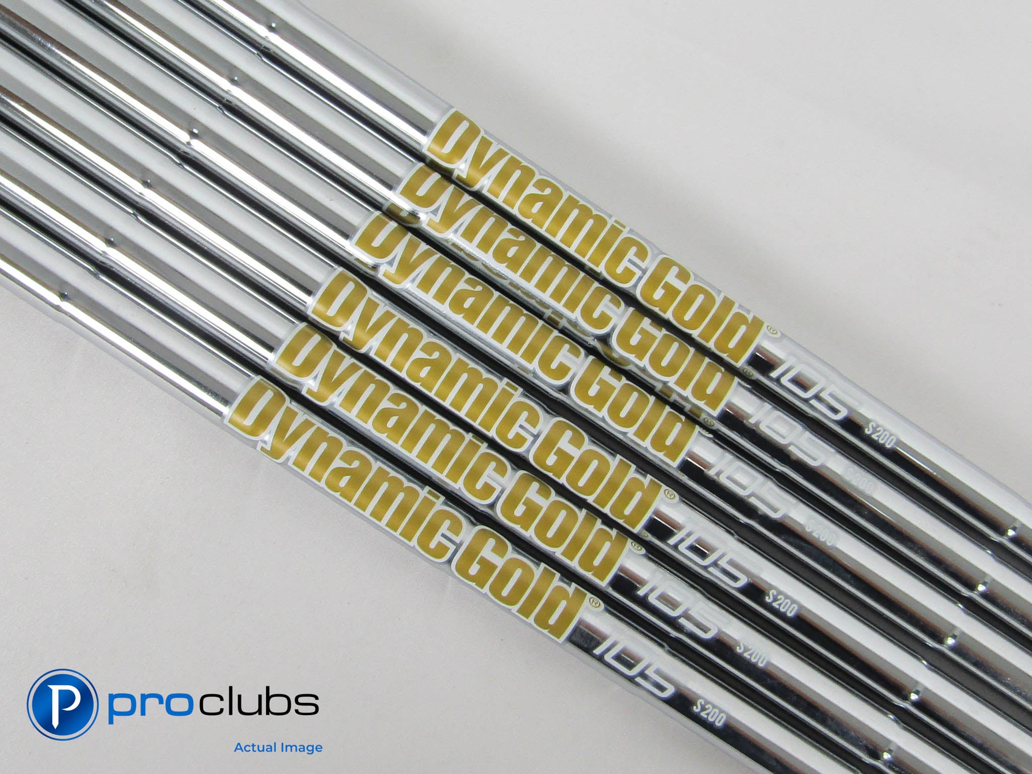 New 6pc DYNAMIC GOLD 105 S200 Stiff Flex Steel Iron Shaft Set .370" Tip #448512