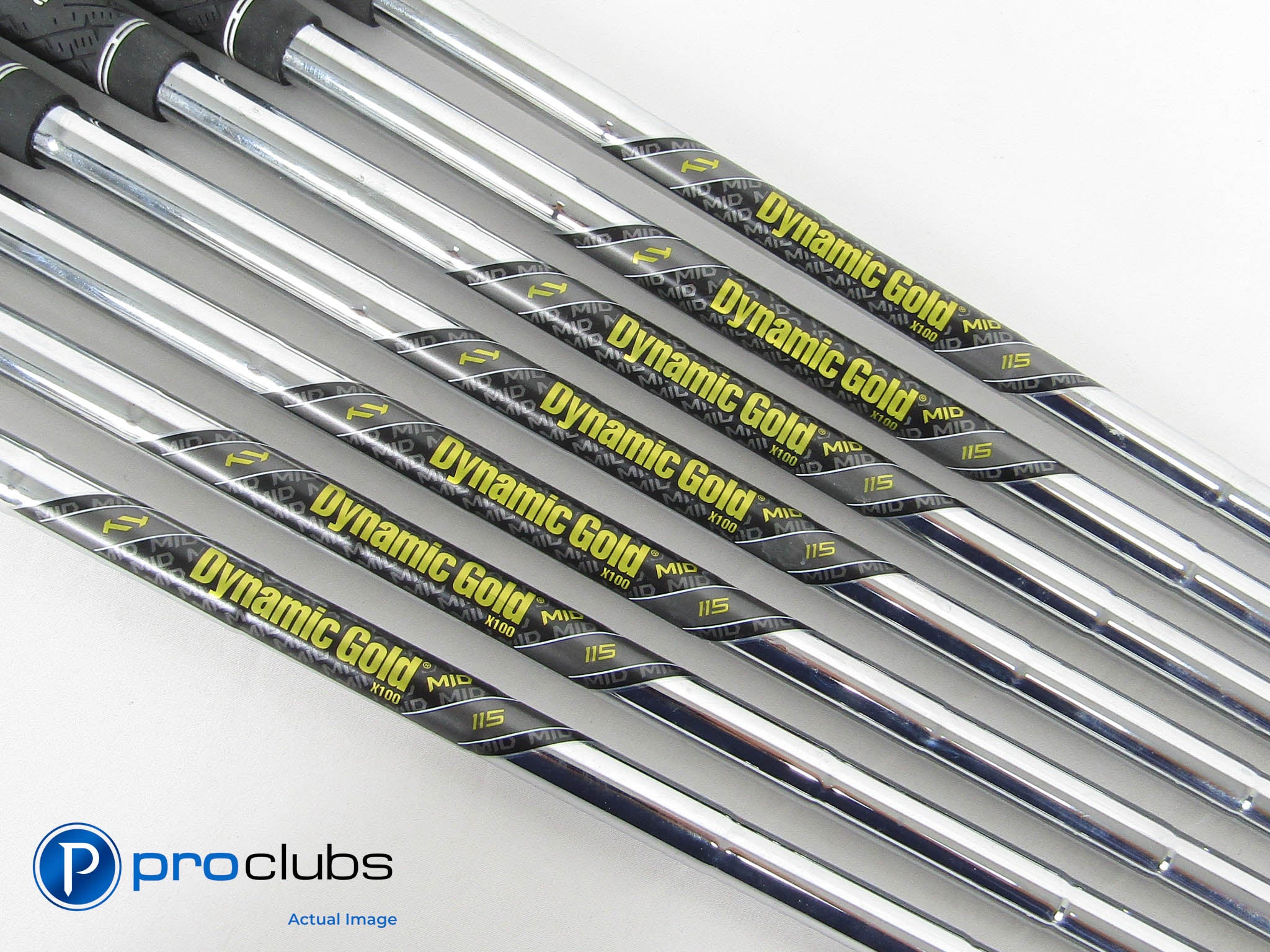 7pc Dynamic Gold MID 115 X100 X-Flex Iron Shaft Set (4-PW) .355" Tip #454732