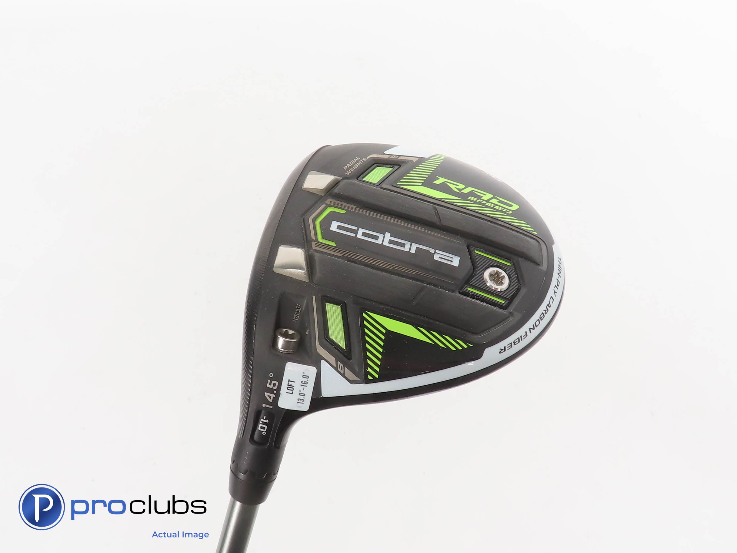 Left Handed Cobra KING RAD Speed 14.5* 3 Wood Blk/Trb- Helium Regular Flex333811