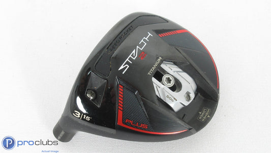 Nice! Left Hand TaylorMade Stealth2 Plus 15* - 3 Wood - Head Only - L/H 379230