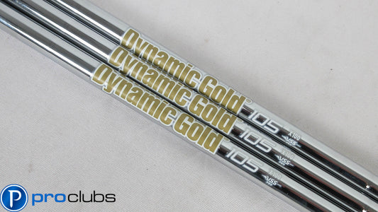 3pc NEW TRUE TEMPER DYNAMIC GOLD VSS PRO 105 X100 STEEL WEDGE SHAFTS .355 401452