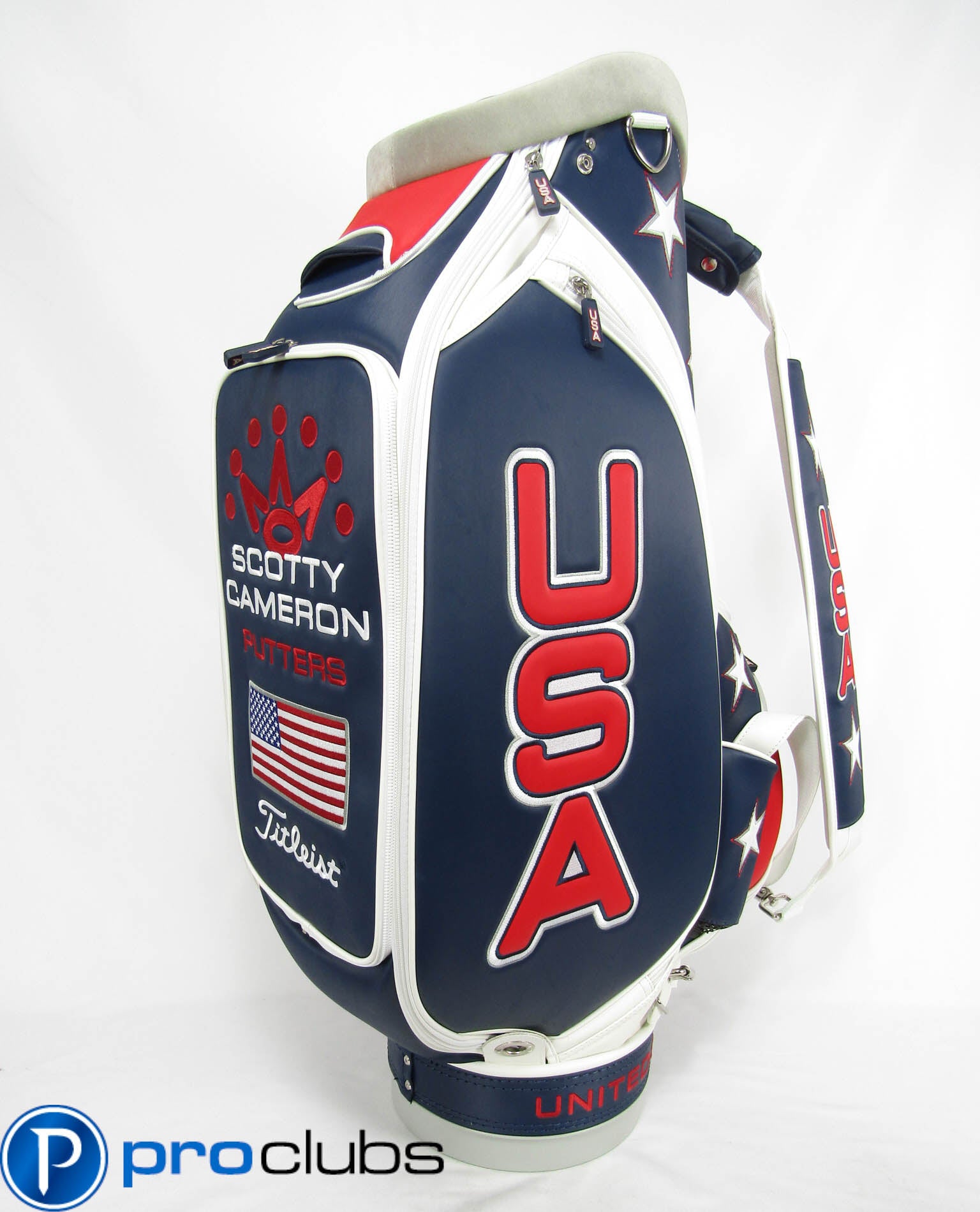 Rare! NEW SCOTTY CAMERON '2012 USA RED / WHITE / BLUE STAFF BAG