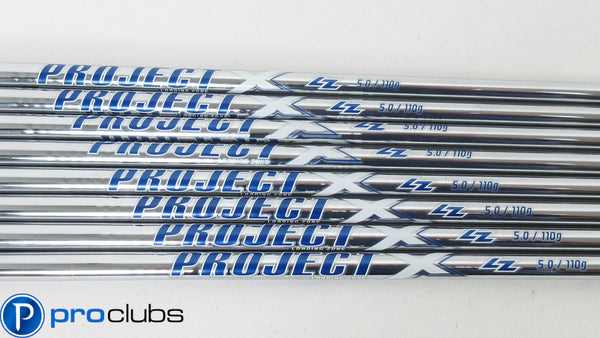 NEW PROJECT X LZ 110G 5.0 REGULAR FLEX STEEL IRON SHAFTS (3-PW) .355 T