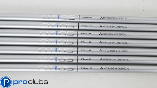 7pc NEW MITSUBISHI CHEMICAL OT OTi 85 REGULAR FLEX GRAPHITE IRON SHAFTS .370