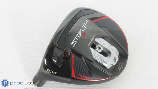 Nice! Left Handed TaylorMade Stealth-2 Plus 15* - 3 Wood - Head Only - 381353