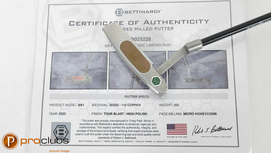 BETTINARDI BB1 SPRING CLASSIC LIMITED RUN MASTERS PUTTER Fujikura Shaft & COA