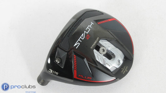 Nice! Left Handed TaylorMade Stealth-2 Plus 15* - 3 Wood - Head Only - 383734