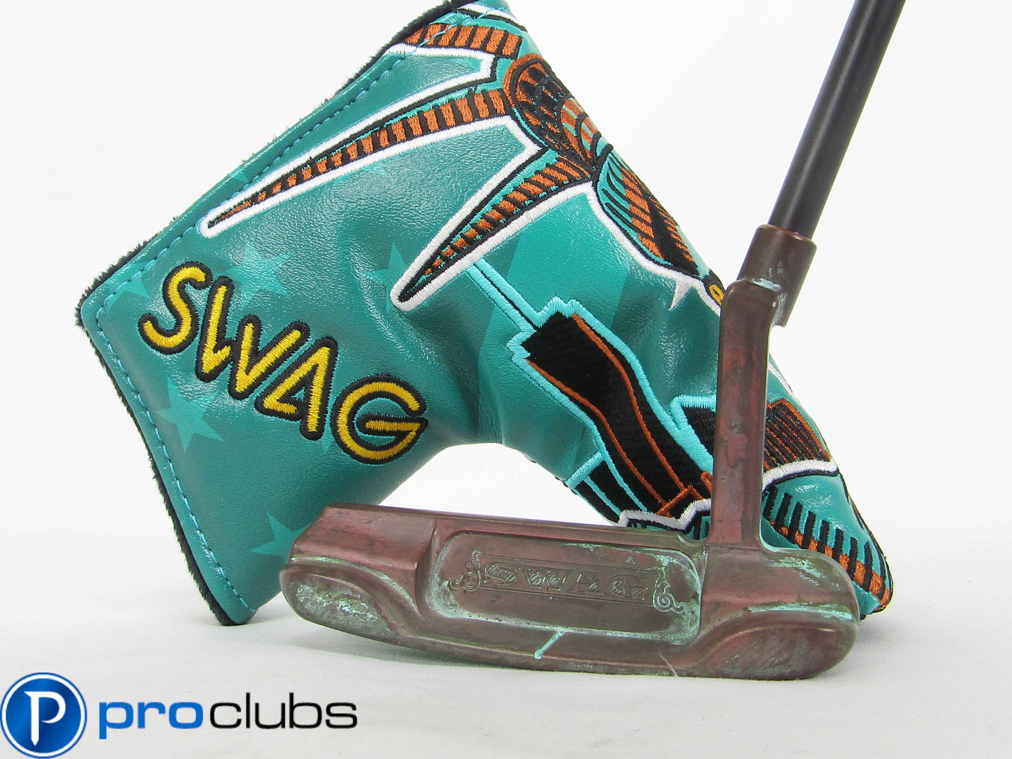 Left Handed SWAG GOLF LADY LIBERTY HANDSOME ONE COPPER PATINA PUTTER w/HEADCOVER