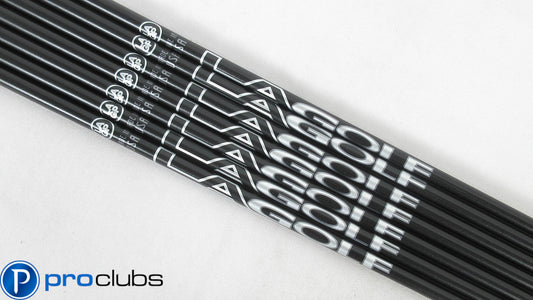 NEW 7pc LAGP LA GOLF RXR BLACK 65 STIFF FLEX GRAPHITE IRON SHAFTS .370 (399898)