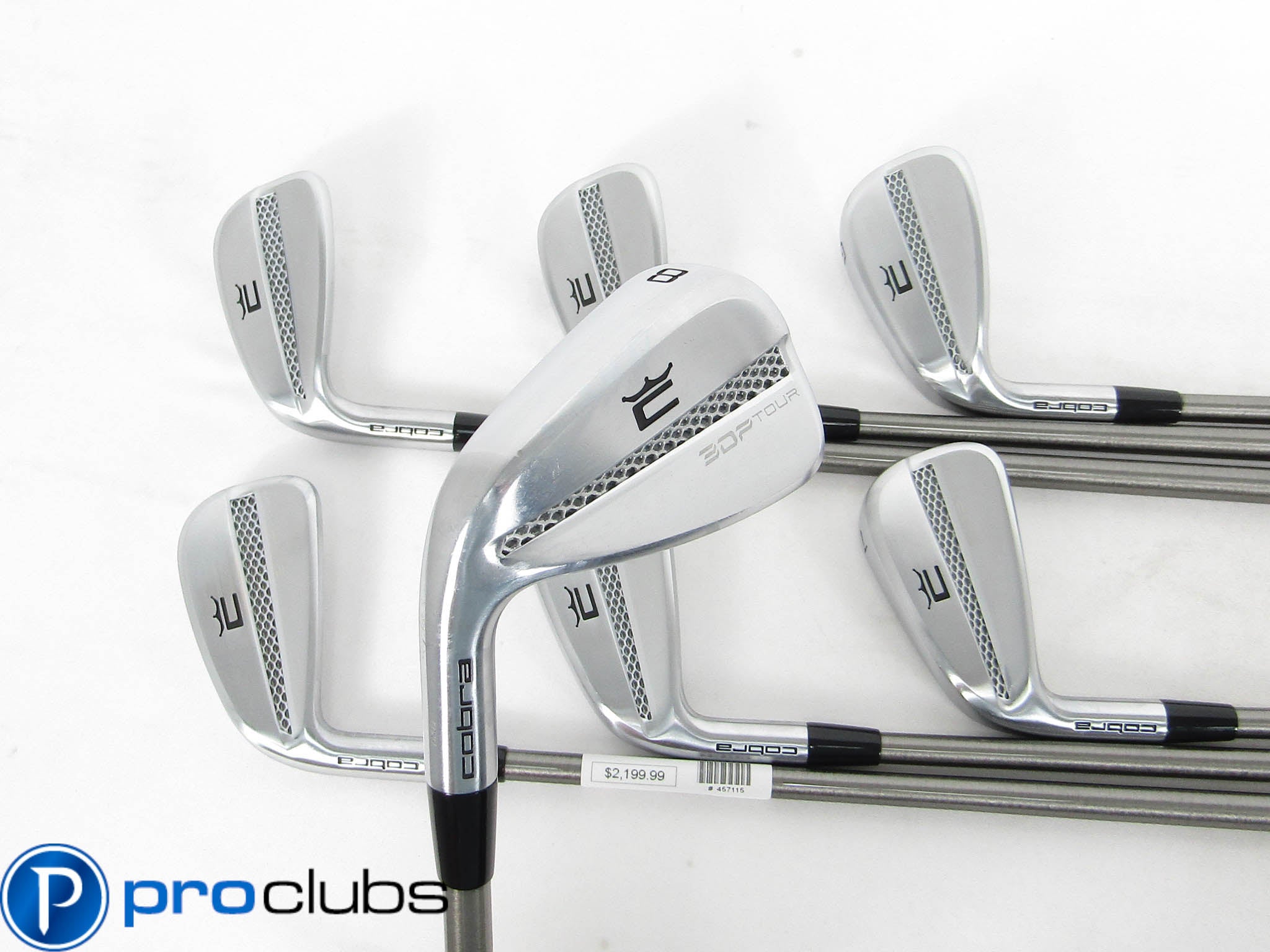 Left Handed COBRA 3DP TOUR IRONS 5-PW,GW AEROTECH STEELFIBER i110 STIFF (+1/2")