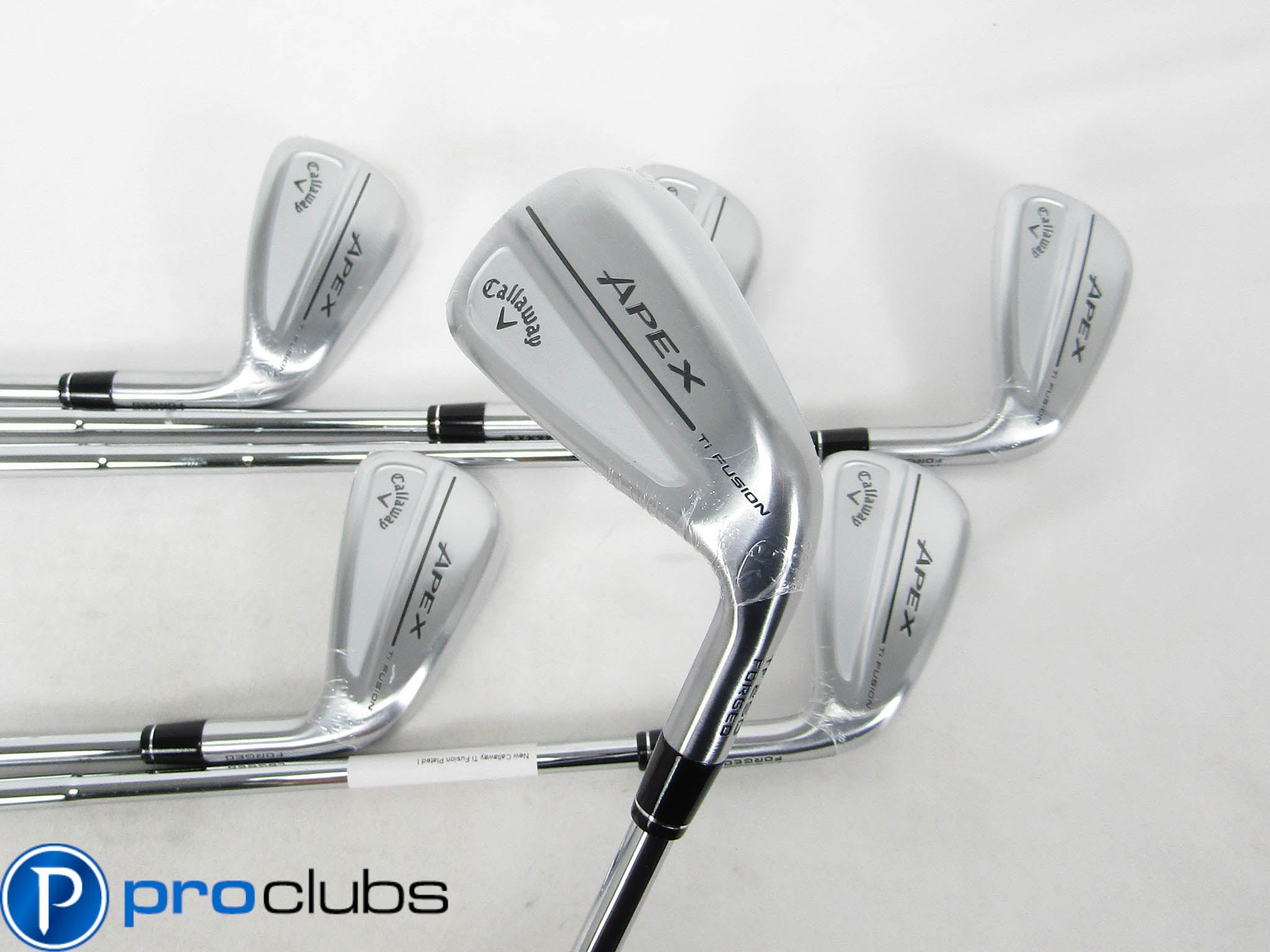 NEW CALLAWAY APEX TI FUSION 250 IRONS 5-PW STEEL DYNAMIC GOLD MID 90 STIFF FLEX