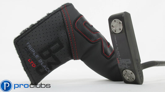 NEW SCOTTY CAMERON B3 TRIPLE BLACK DESIGN LTD SANTA FE PUTTER 34" w/ HEADCOVER