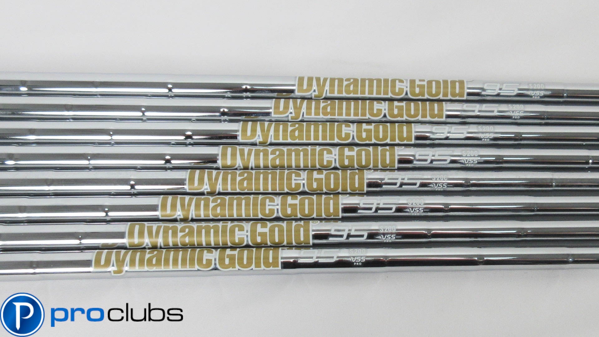NEW TRUE TEMPER DYNAMIC GOLD 95 VSS PRO S200 STIFF FLEX IRON SHAFTS (3-PW) .355