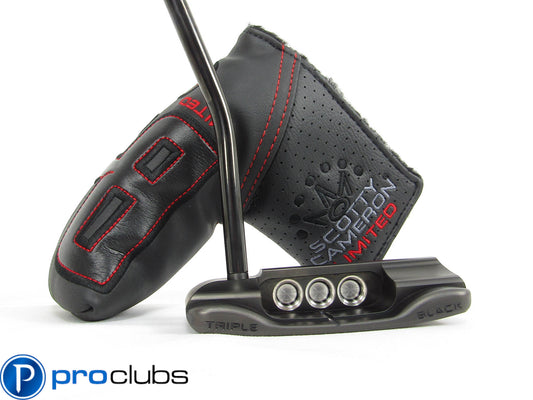 NEW SCOTTY CAMERON TRIPLE BLACK CATALINA B3 PUTTER 35" w/ HEADCOVER #423561