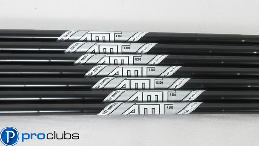 NEW TRUE TEMPER AMT TOUR WHITE BLACK ONYX R300 REGULAR FLEX IRON SHAFTS 4-PW 355