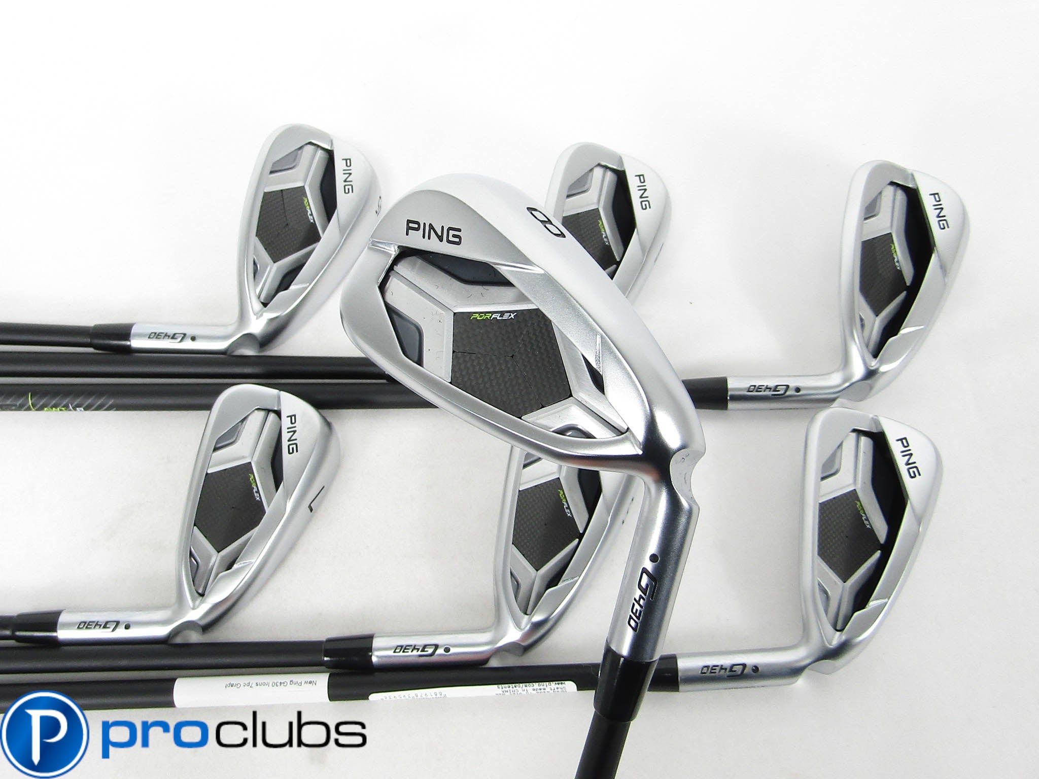NEW PING G430 BLACK DOT IRONS 5-PW,45* GRAPHITE ALTA CB REGULAR FLEX #458367
