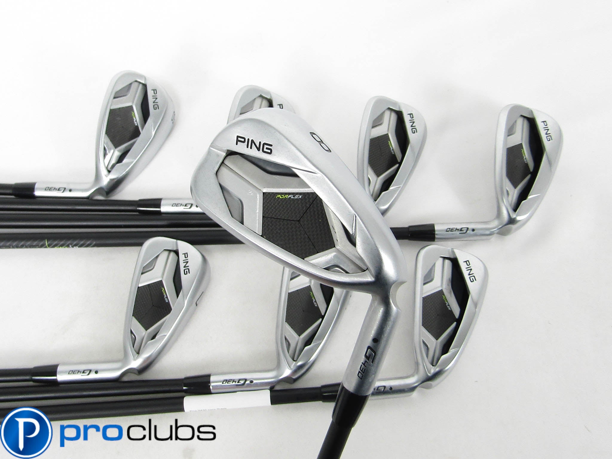 PING G430 BLACK DOT IRONS 5-PW,45*,50* GRAPHITE ALTA CB REGULAR FLEX (+1/2")