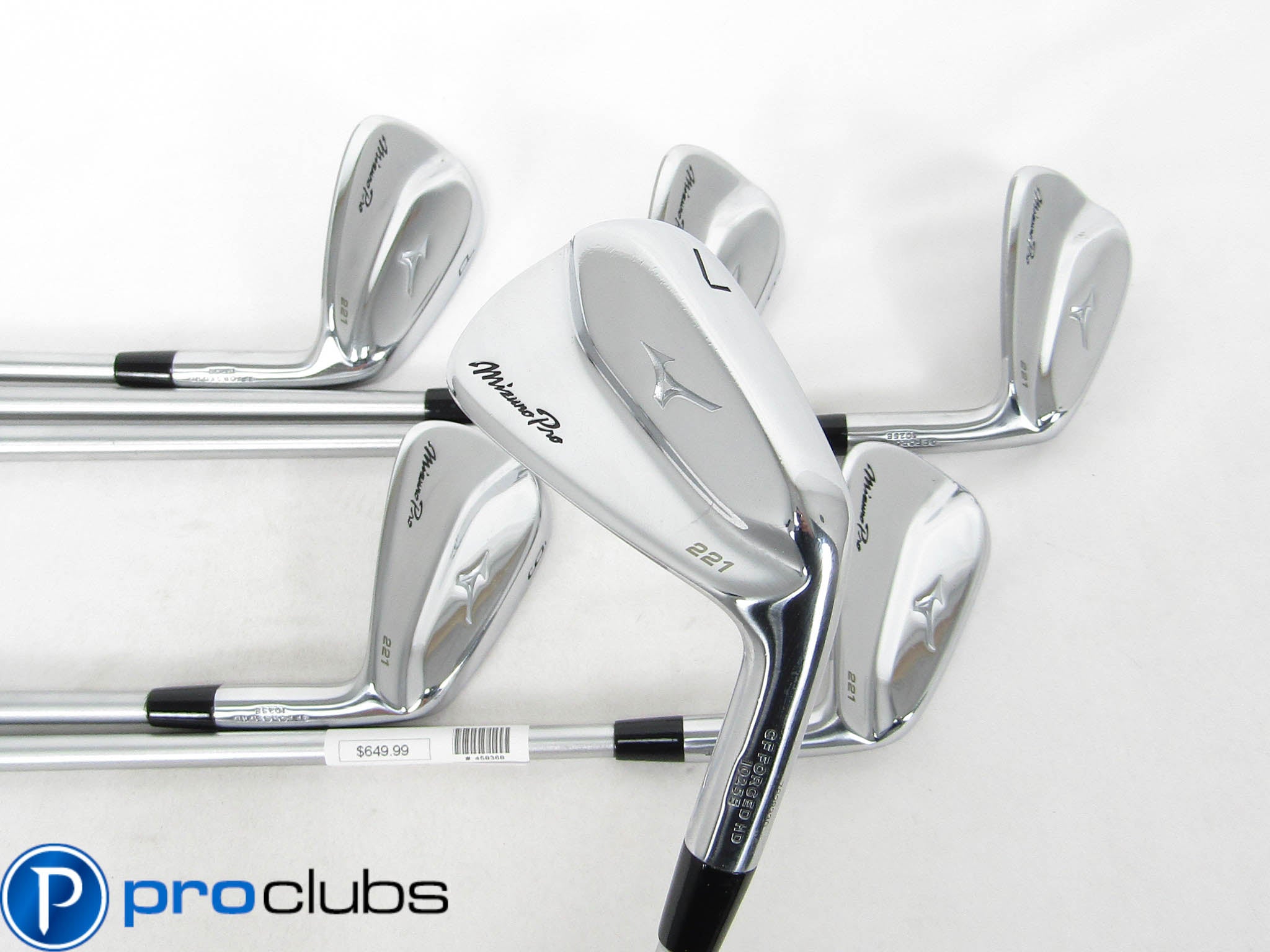 MIZUNO PRO 221 FORGED IRONS 5-PW STEEL KBS C-TAPER 120 STIFF FLEX #458368