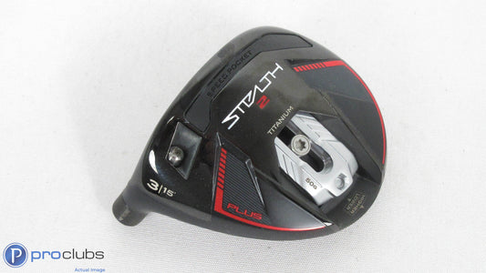 Nice! Left Handed TaylorMade Stealth-2 Plus 15* - 3 Wood - Head Only - 385379